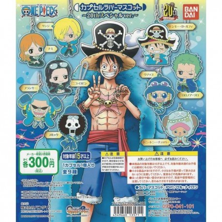 1 Gashapon - ONE PIECE  [20th Anniversary] - Llavero Strap