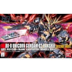 Maqueta GUNDAM - RX-0 Unicorn Gundam 02 Banshee (Destroy Mode) - Gunpla HGUC - 1/144
