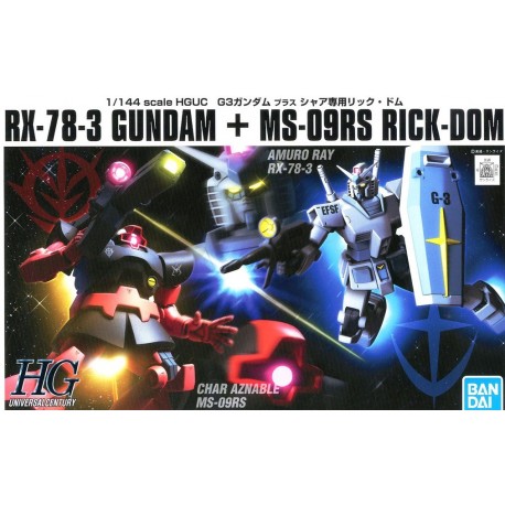 Maquetas GUNDAM - G-3 Gundam + Char´s Custom Rick Dom - Gunpla Set HGUC 1/144