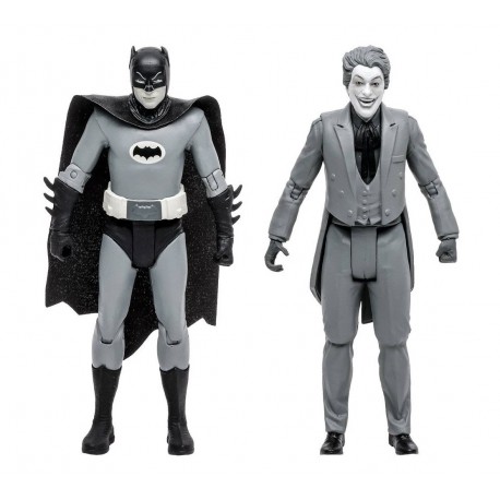 DC Retro (Batman 66) -  THE JOKER (Black & White TV Variant) - McFarlane Toys