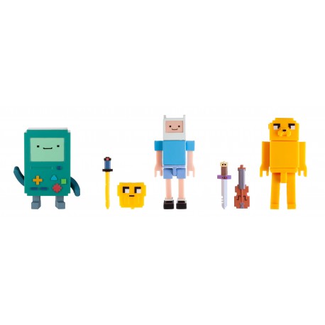HORA DE AVENTURAS - Set de figuras: Finn - Jake - BMO
